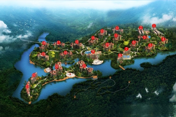 万宁石梅山庄鸟瞰图 万宁石梅山庄鸟瞰图