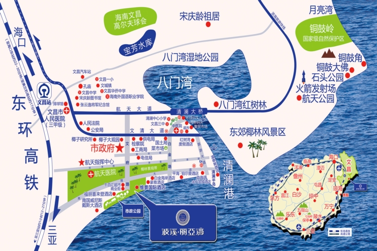 波溪丽亚湾区位图