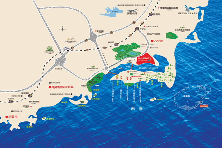 恒大双海湾区位图