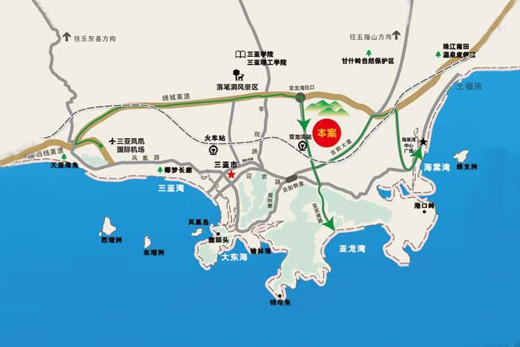时分·亚龙湾区位图