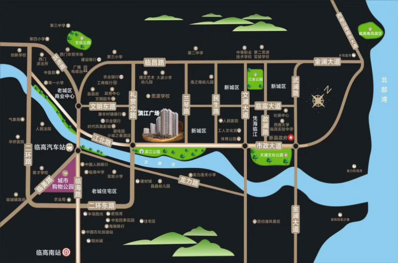 滨江商业广场区位图