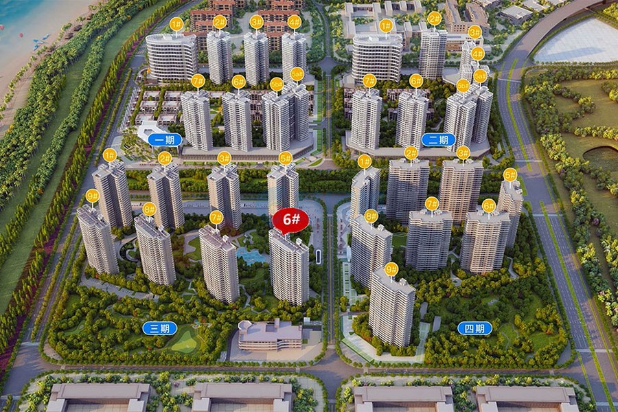 雅居乐金沙湾-鸟瞰图