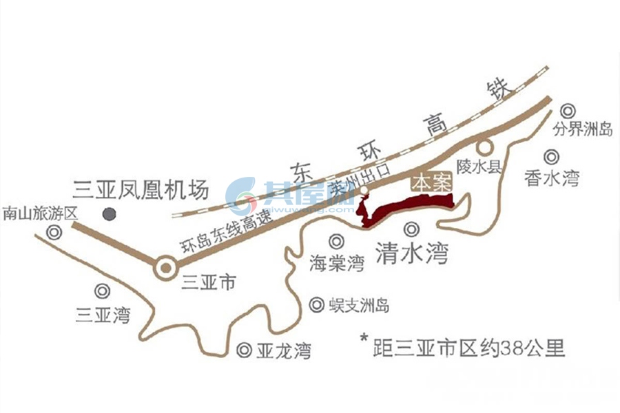 陵水雅居乐清水湾区位图