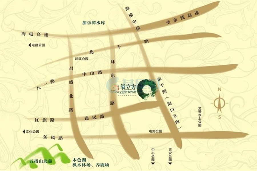 伟业氧立方-区位图