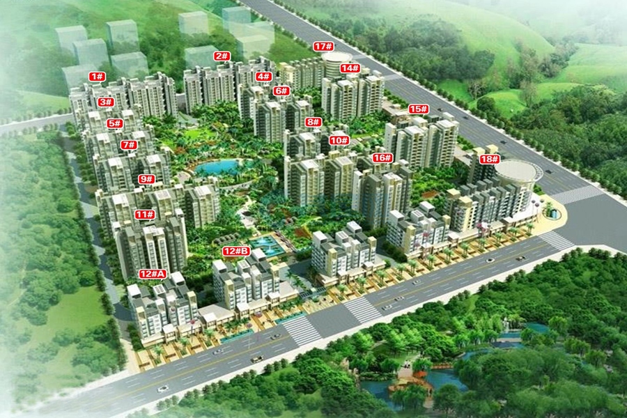 伟业氧立方-楼号分布图