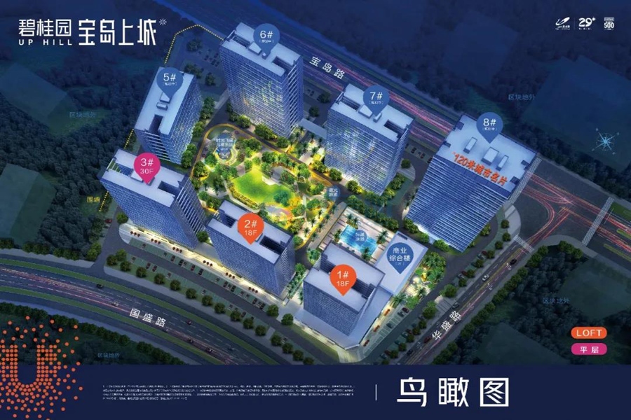 碧桂园宝岛上城-鸟瞰图