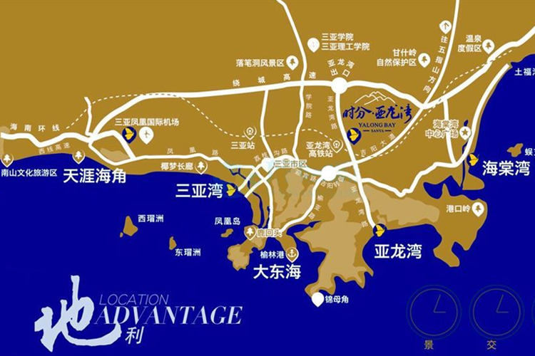 时分亚龙湾位置图