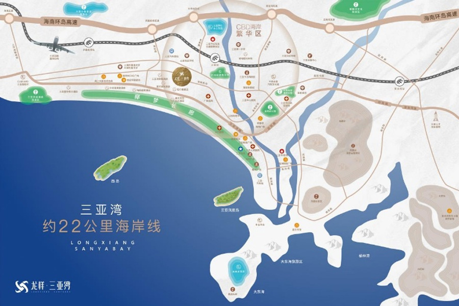 龙祥三亚湾区位图