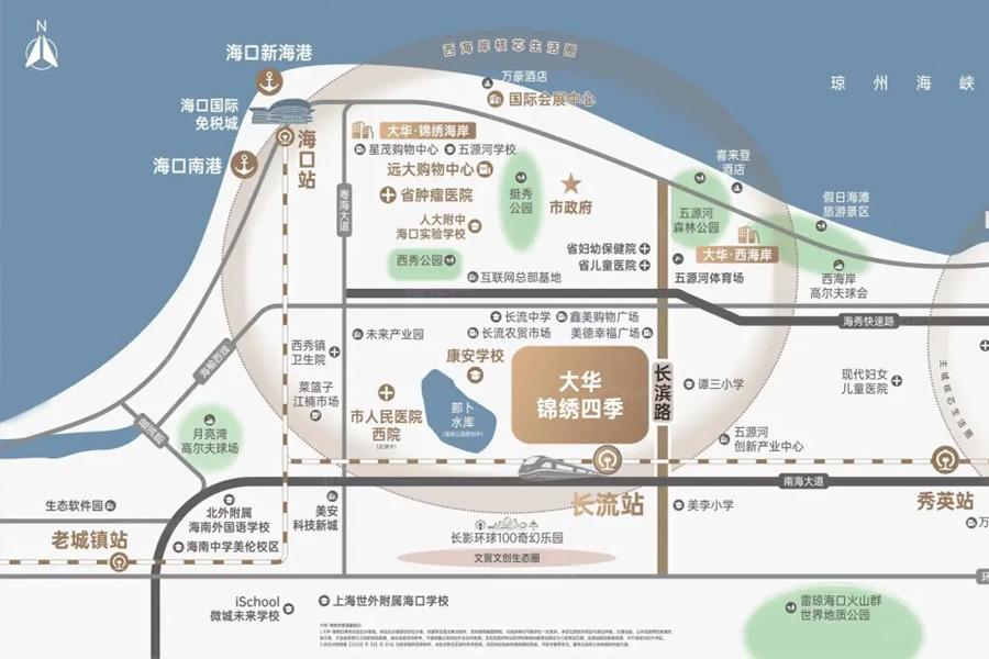 海口大华锦绣四季区位图